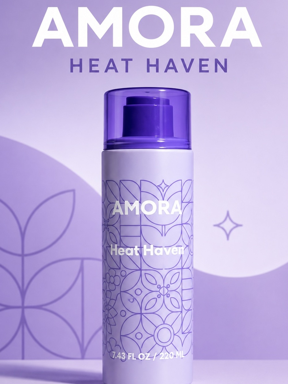 3 in 1 Heat Haven Heat Protectant, detangles & LEAVE IN CONDITIONER (Purple)